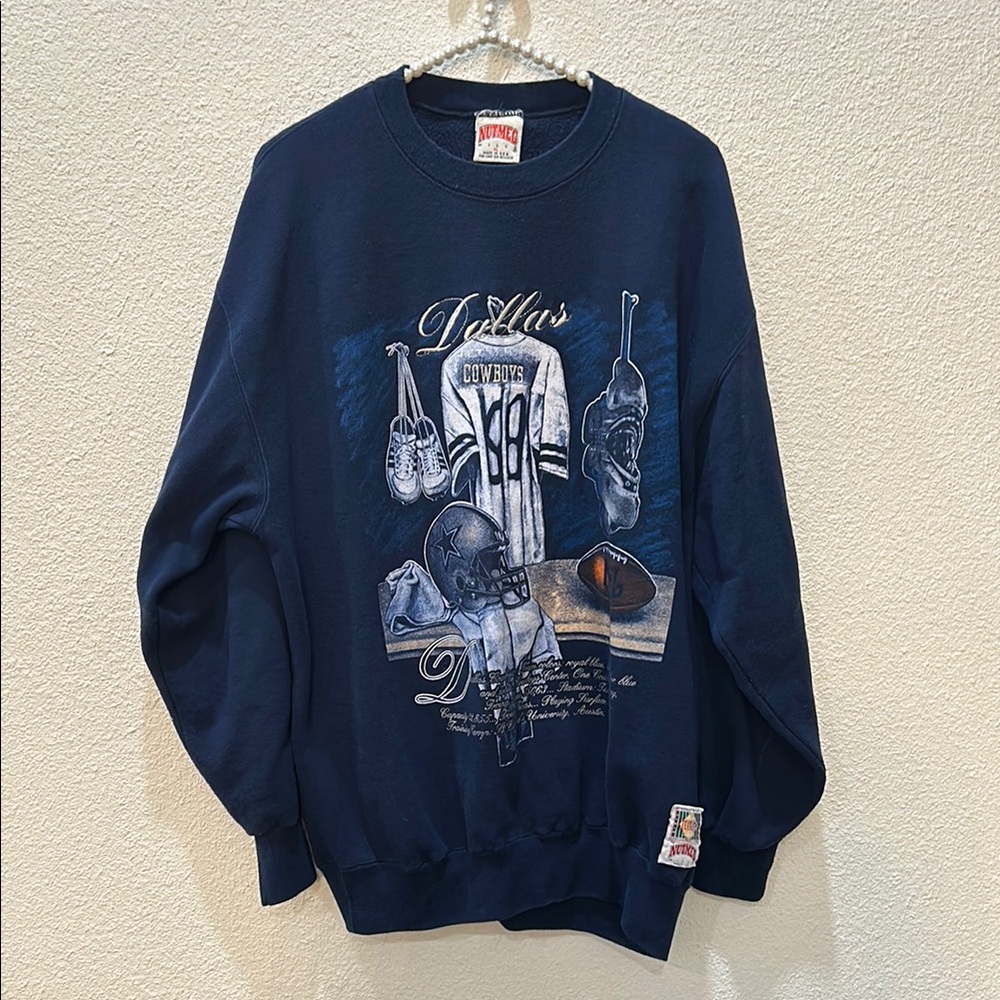RARE Vintage 90s Dallas Cowboys Football by Nutmeg Sweatshirt XL